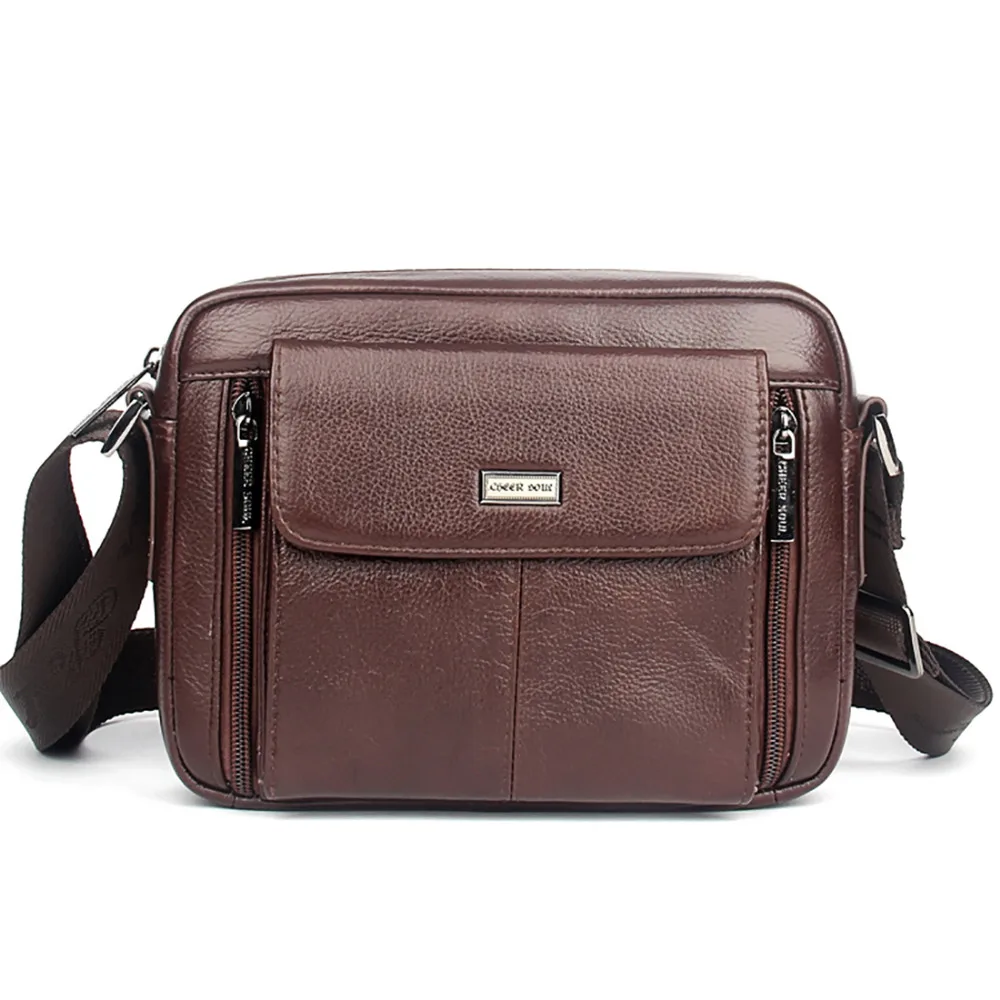 Мужской портфель из 100% натуральной кожи сумка через плечо воловьей деловая на