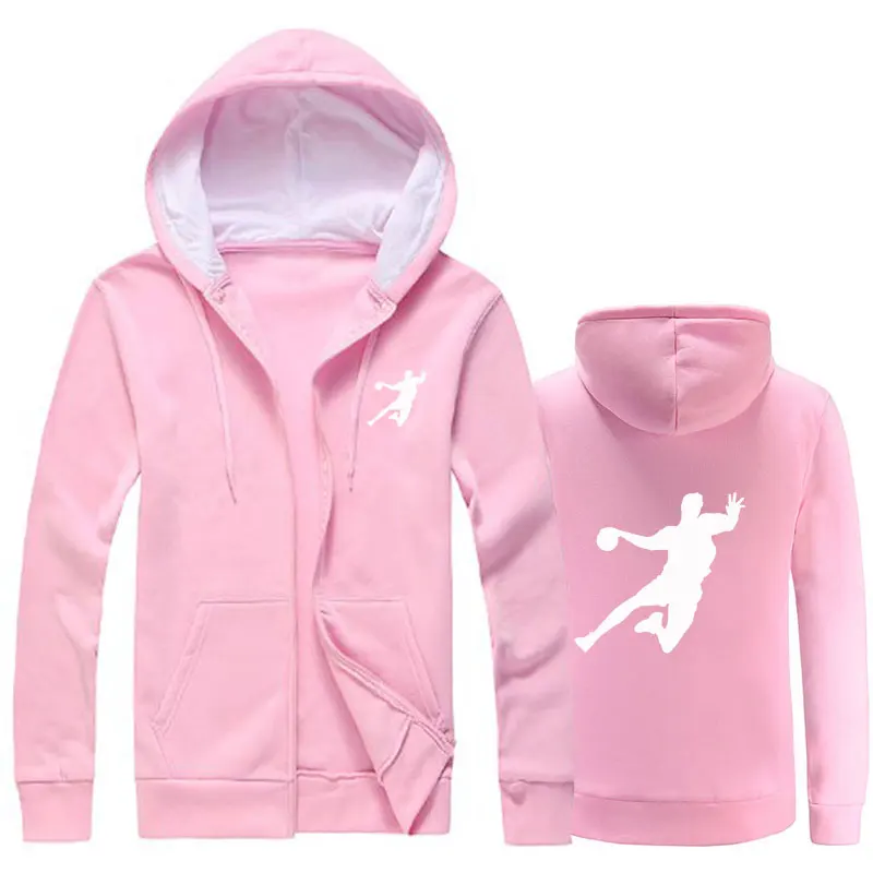 pink and white Новинка, толстовки с капюшоном, мужские футболки Keep Calm And Play Handball, мужские хип-хоп толстовки с капюшоном, мужские повседневные толстовки с капюшоном, брендовая одежда - Цвет: pink and white