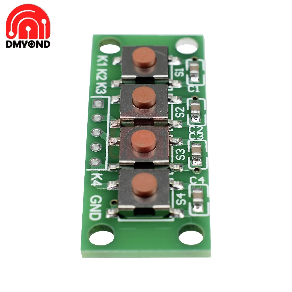 5Pin 4 клавиши 1x4 кнопочная клавиатура макет модуль универсальный DIY комплект для Arduino учебная программа Выпускной эксперимент