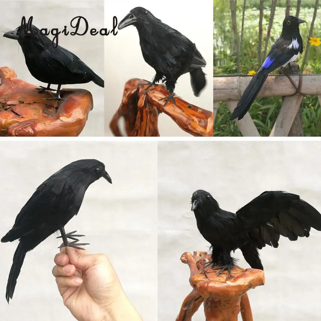 Яркие поддельные искусственные птицы Ворон Magpie для кафе бар украшения