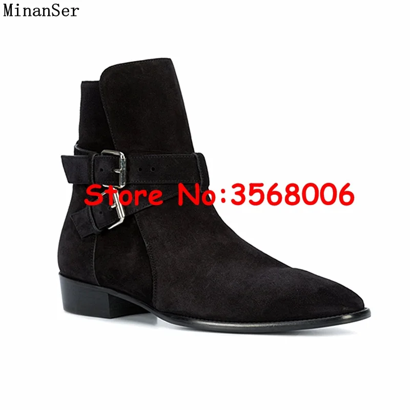 Классические винтажные Роскошные замшевые ботинки ручной работы из натуральной