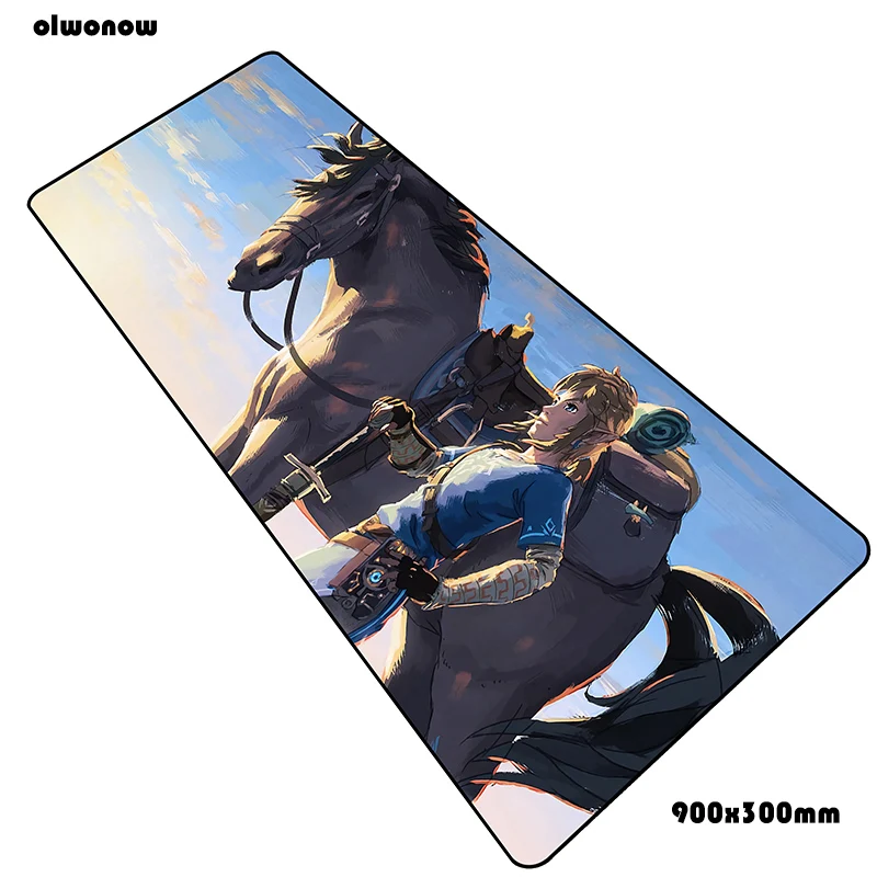Zelda Коврик для мыши 90x30 см, коврики для мыши, самый дешевый игровой коврик для геймера, высокое качество, персонализированные коврики для мыши, клавиатура, ПК коврик