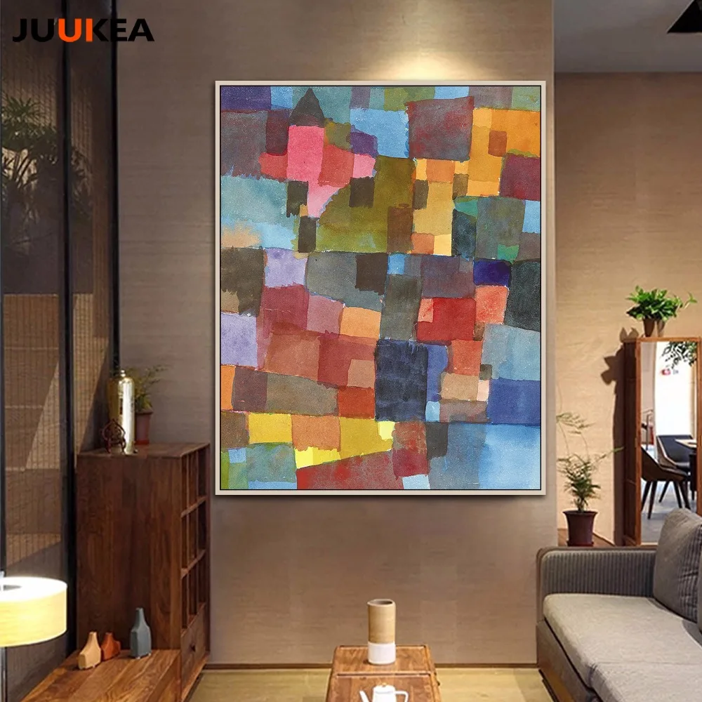 Пауль Клее в Цвет частей муфты визуальный абстрактного искусства холст Холсты для рисования печати