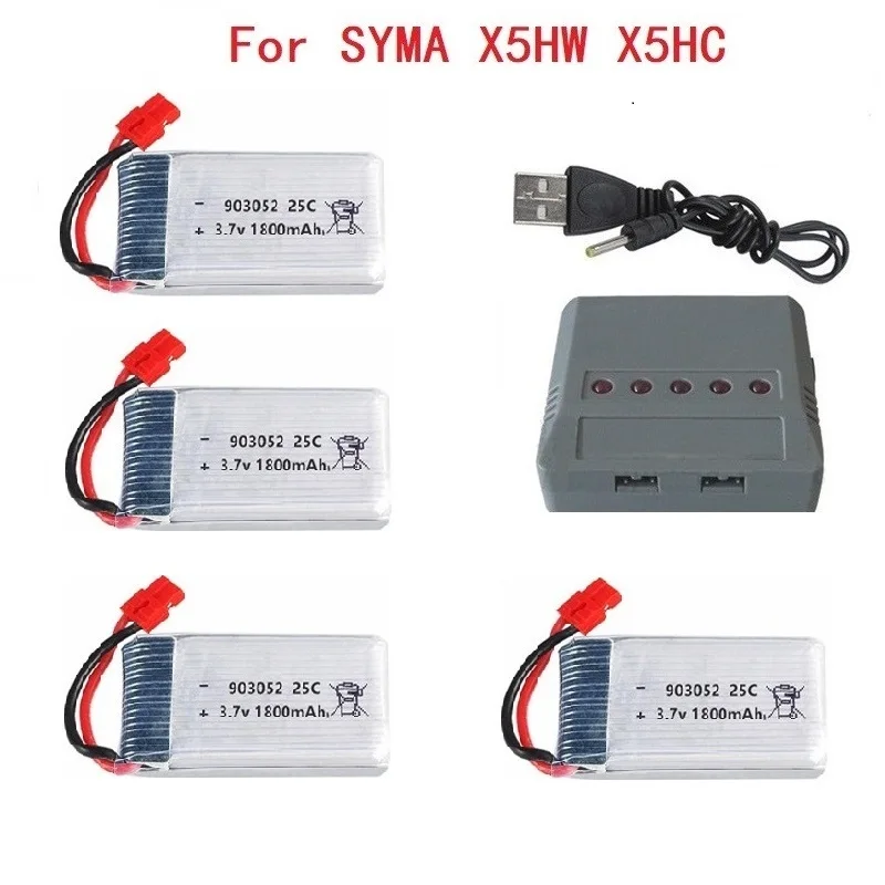 Светло-зеленый 1800 мАч 3,7 в lipo Батарея Зарядное устройство для KY601S SYMA X5 X5S X5C X5SC X5SH X5SW M18 H5P HQ898 H11D H11C T64 T04 T05 F28 F29 T56 T57 - Цвет: Светло-зеленый