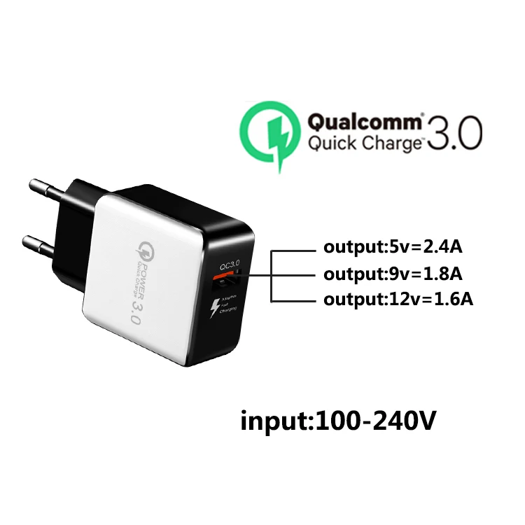 Быстрое зарядное устройство с 2 портами USB 3 0 5 В быстрое для телефонов iPhone Samsung xiaomi