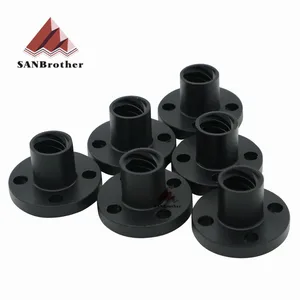 Детали для 3D-принтера, черная свинцовая гайка T8, трапециевидный винт, 1 мм, 2 мм, 4 мм, 8 мм, 1 шт.