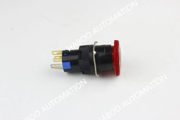 1 шт Упаковка dia.16mm с грибовидной головкой led переключатель 1NO+ 1NC 3-х контактный переключатель аварийной остановки 6 в, 12 В, 24 В постоянного тока, 110 v 220 v