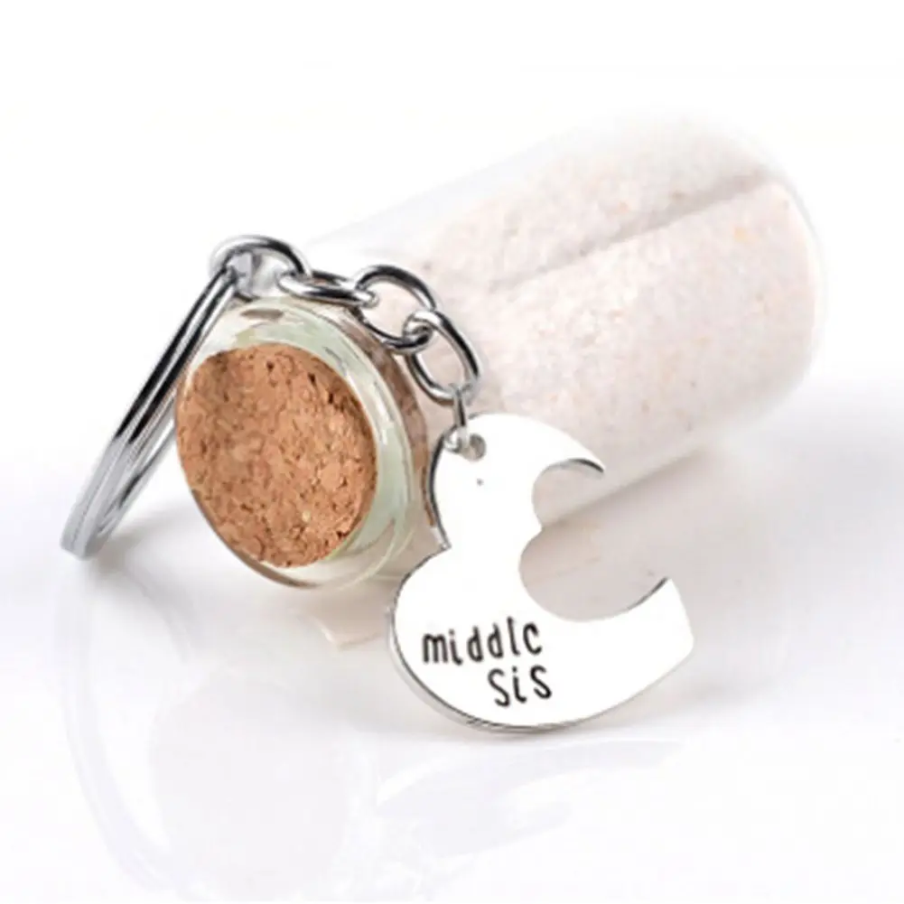 3 шт. большой Sis средняя сестра Little Love Heart серебряный сплав брелок с подвесками для