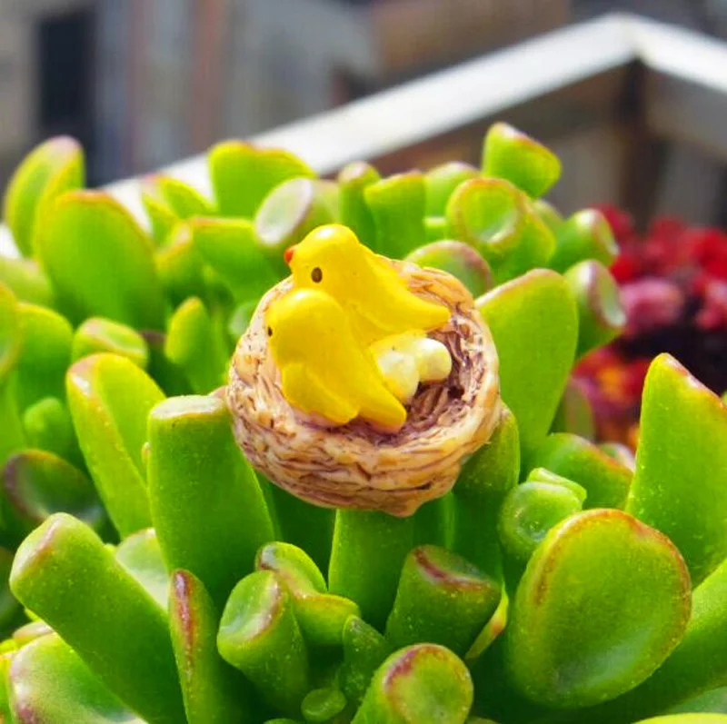 Птица с гнездом фигурки миниатюрная Статуэтка лестницы для мини сказочного сада