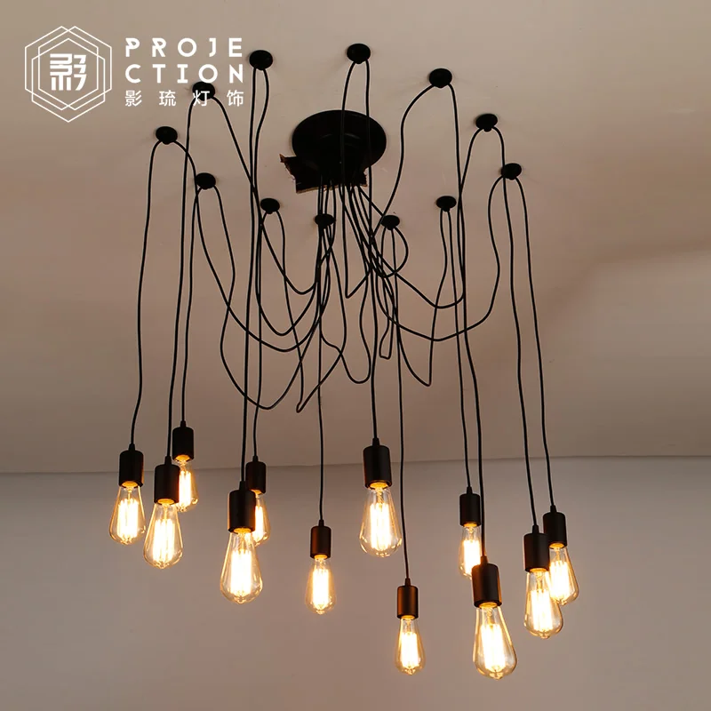 Скандинавский Ретро Эдисон лампочка Люстра винтажный Лофт античный