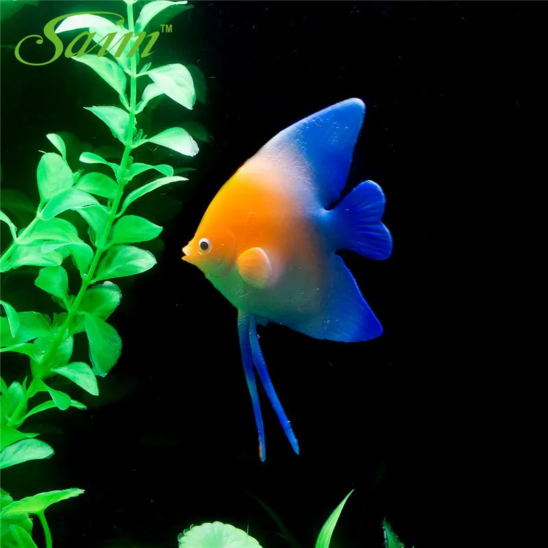 Декор для аквариума Saim плавающая пластиковая Рыбка ночник искусственная
