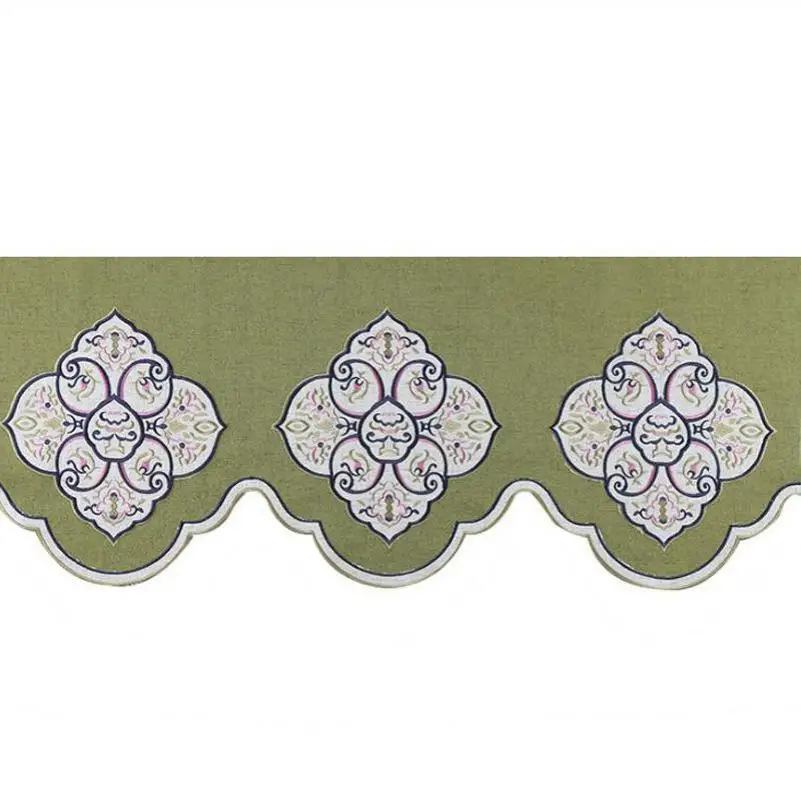 

Европейские шенильные занавески с вышивкой, 1 метр, занавески для гостиной и спальни, занавески для окон, свадебный фон