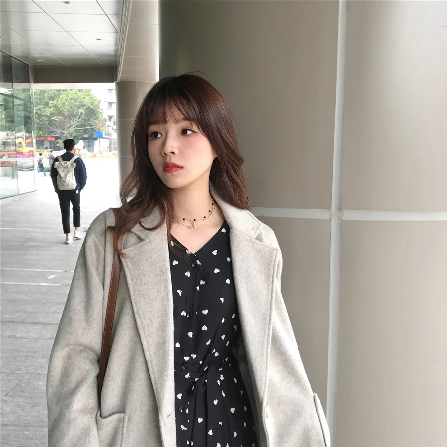 2019 модное корейское платье Mori Girl Vestidos Повседневное с v образным вырезом и длинным
