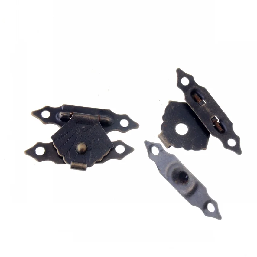 Бесплатная доставка 50 комплектов металлический крюк Коробка защелки сумка с пряжкой коробка кошелек с замком замок античная бронза 29x18 мм J2974