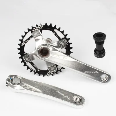 Небесно-голубой Тайвань Улитка Mtb диаметра окружности болтов(CNC 32/34/36T 104 BCD узкая широкая цепь из колец цепь для SHIMANO droer велосипед диаметра окружности болтов с кареткой - Цвет: Небесно-голубой