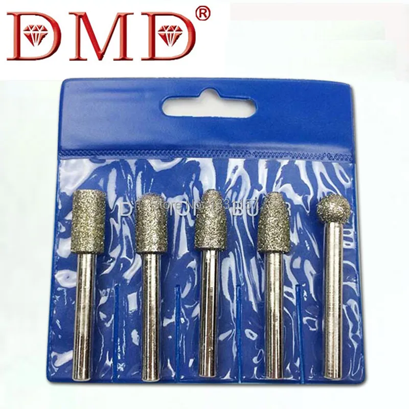 5 шт./компл. DMD Шлифовальной Головки Алмазные Заусенцы Ротари Инструменты Диаметр
