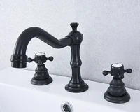 oil rubbed bronze widespread bathroom basin faucet dual handle 3 holes basin mixer sink taps deck mounted zsf541