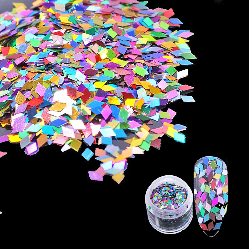 1 г/кор. голографические Ромбы треугольники для ногтей блестки лазерные
