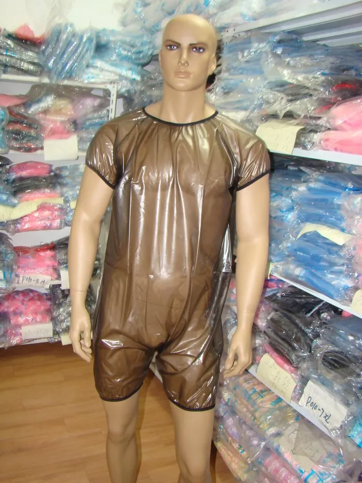 Унисекс прозрачный супер мягкий ПВХ для взрослых детские комбинезоны # P007-2T