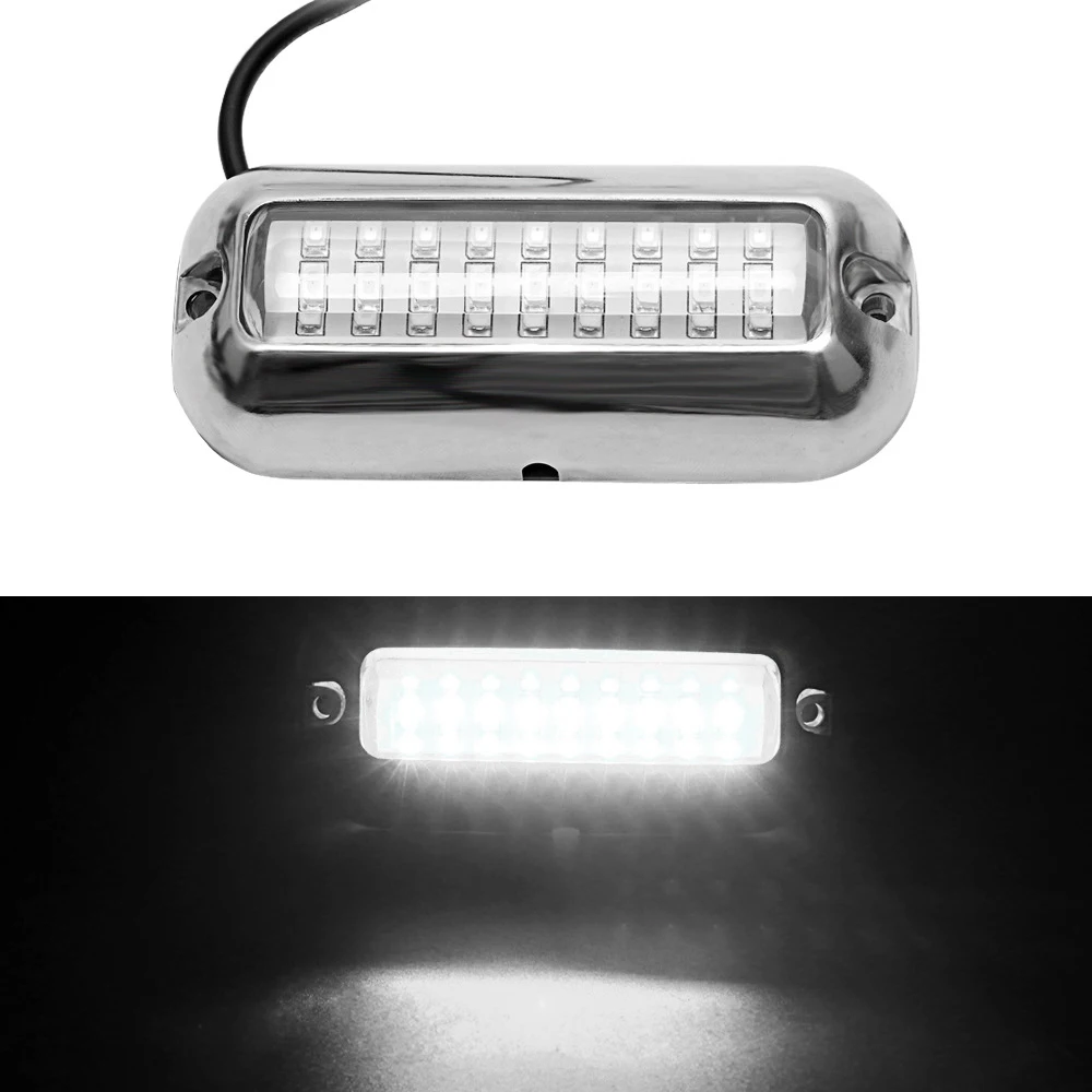 1x 27LED 50 Вт 10-30 В постоянного тока 345LM 120 Угол луча Водонепроницаемый морской лодка подводный понтон транца светильник белый/синий/красный/зеленый