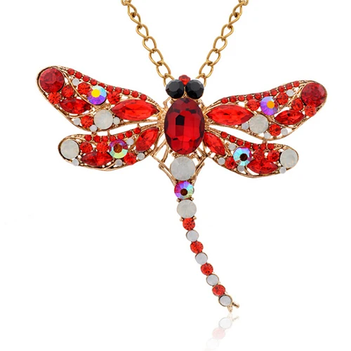 Bluelans женская Мода Стрекоза Кристалл Брошь Прекрасный Горный Хрусталь Шарф