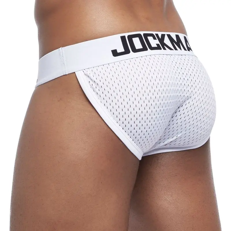 JOCKMAIL Сетчатое мужское бикини гей нижнее белье сексуальные мужские трусы cuecas