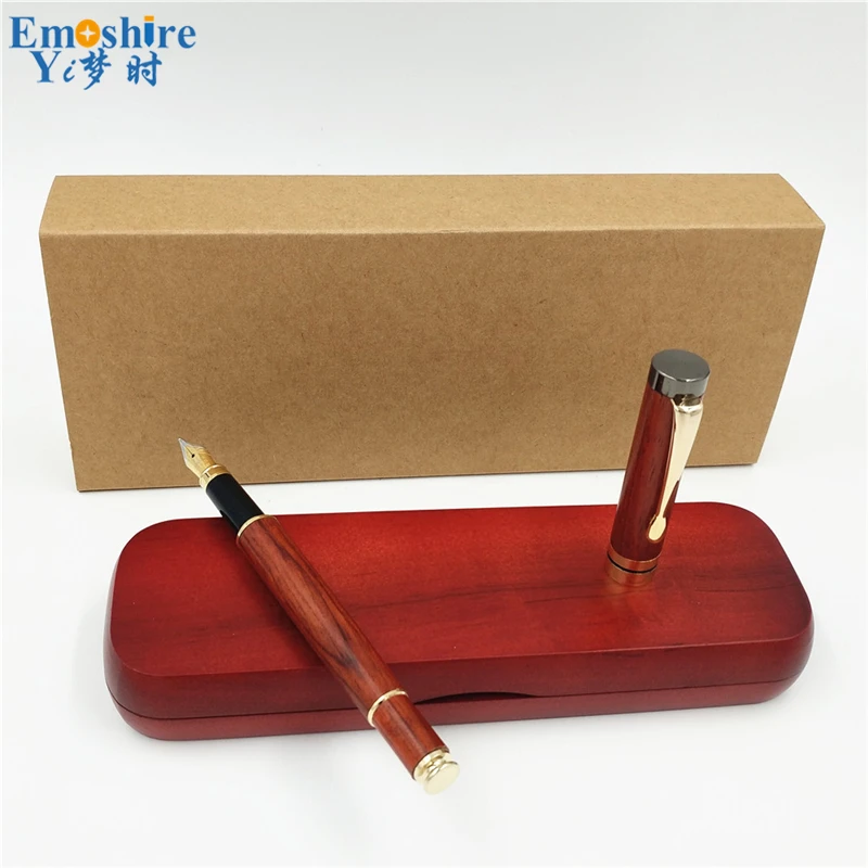 

Luxury Wooden Fountain Pen Box Classic Brand Fountain Pen for Canetas Office Supplies Pencil Case Stationery for Students P103