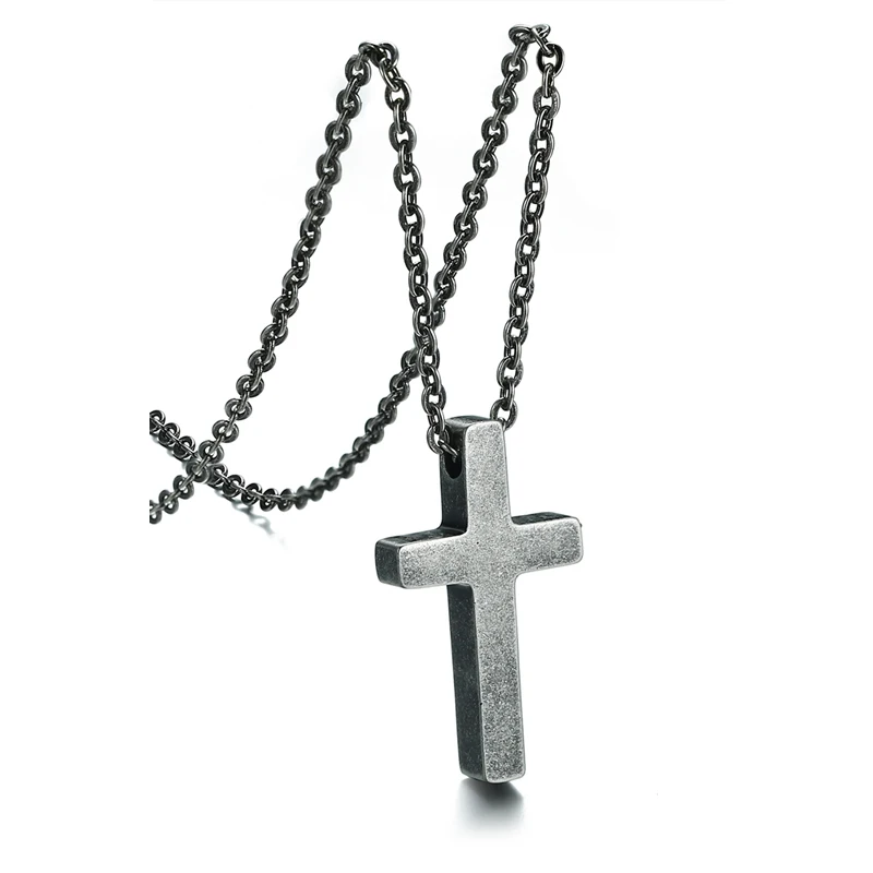Ожерелье с подвеской в виде крестиков винтажное ожерелье из нержавеющей стали