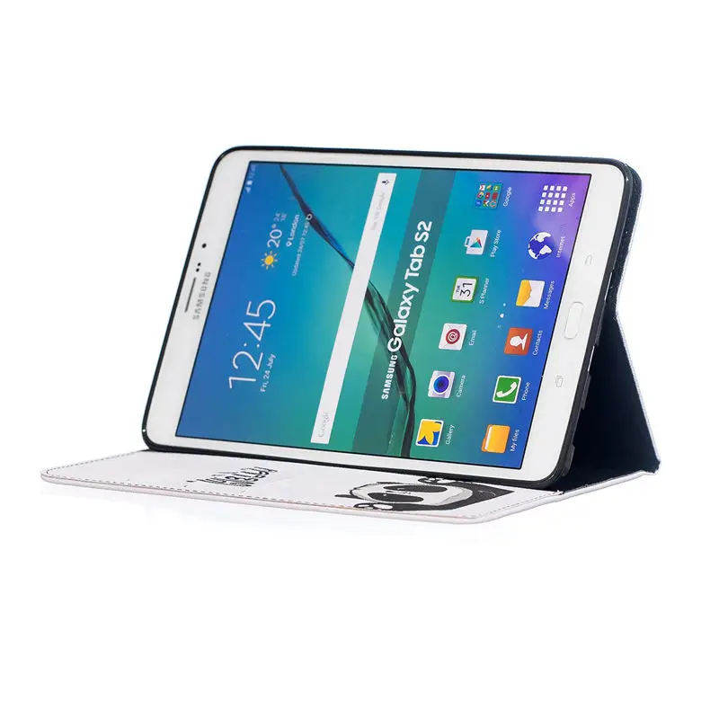 Чехол книжка из искусственной кожи с рисунком бабочки для Samsung Galaxy Tab S2 8 0 T710 чехол