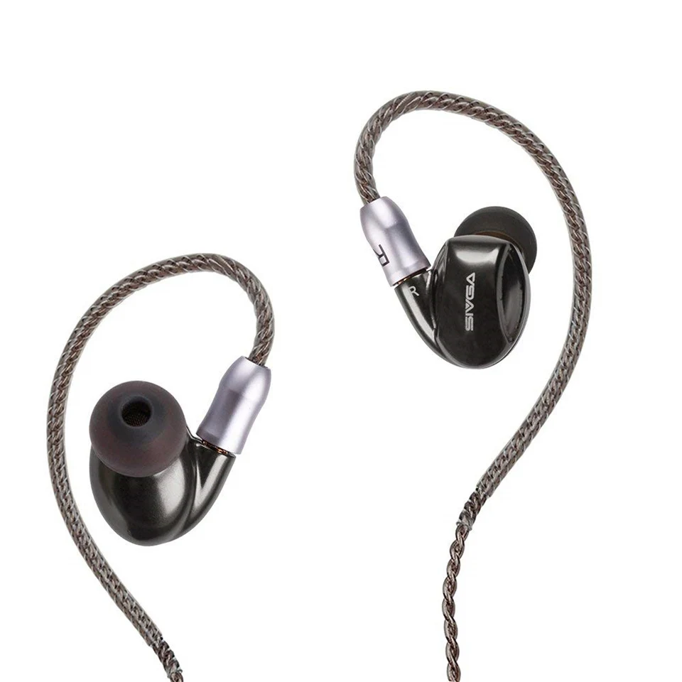Gunmetal SIVGA SM003 HiFi стерео мета Спорт в ухо наушники-вкладыши мониторы с затычки в уши для микрофона кабель MMCX - Цвет: Gunmetal