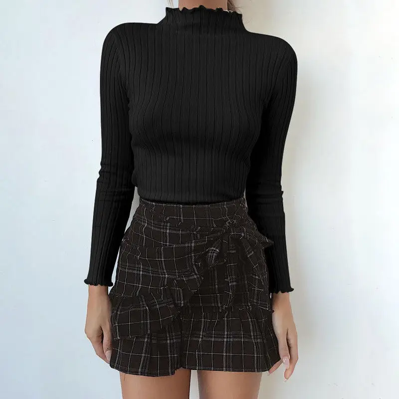 Новинка 2018 осенне-зимний модный свитер пуловер с длинными рукавами водолазка