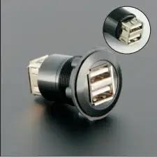 

22 мм металлический диаметр крепления 2x USB2.0 мама A-мама A
