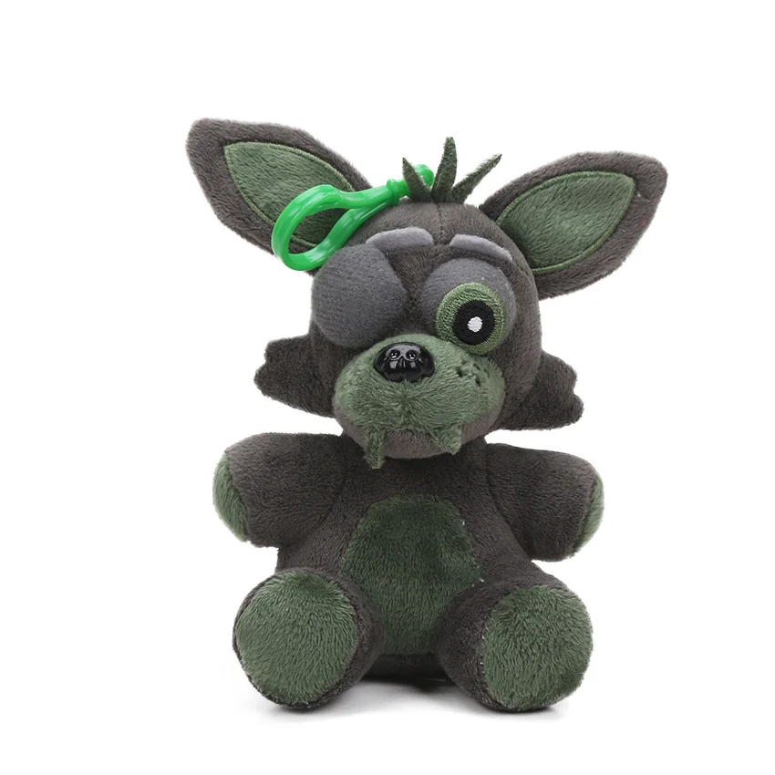 14 см Five Nights At Freddy's 4 плюшевая подвеска FNAF Foxy Chica Bonnie Золотой Фредди кошмар Фредди медведь брелок игрушки - Цвет: green foxy