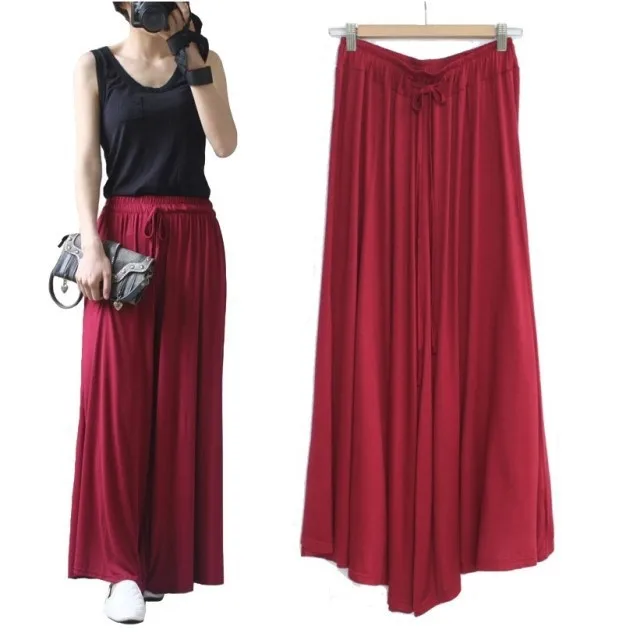 Широкие брюки с высокой талией 2021 свободная повседневная женская юбка