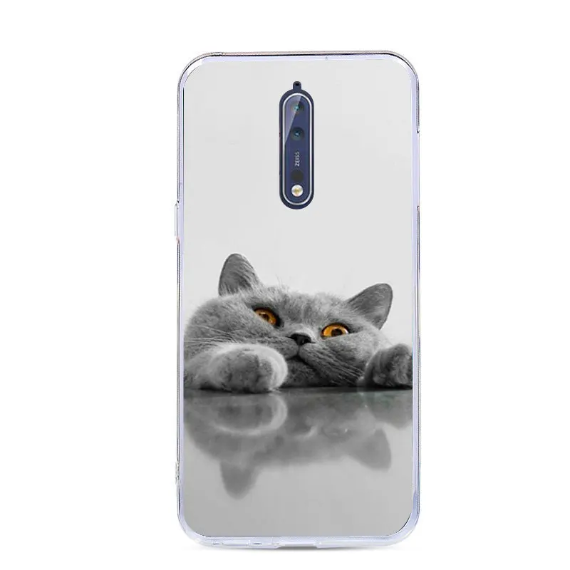 J &amp R милый чехол для телефона с кошкой и цветочным принтом Nokia 8 мягкий из ТПУ Nokia8 5