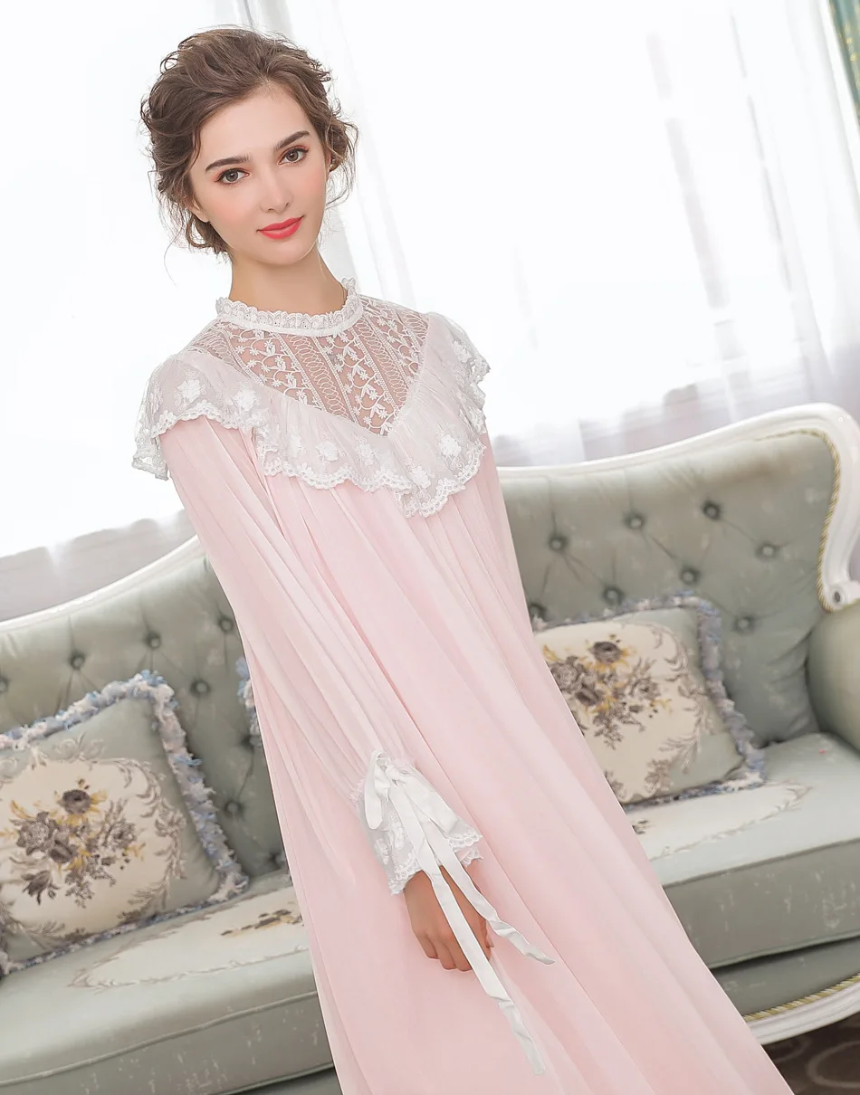 Новинка Осень 2020 винтажные женские ночные рубашки в стиле пэчворк из сетчатой