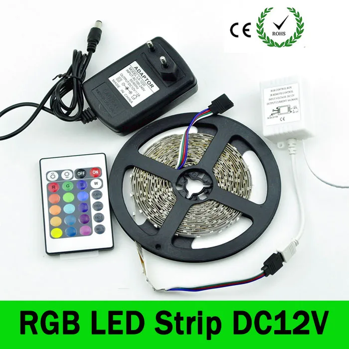 5 m RGB 3528 светодиодный полосы DC12V свет 300 s не обладает водонепроницаемостью гибкая