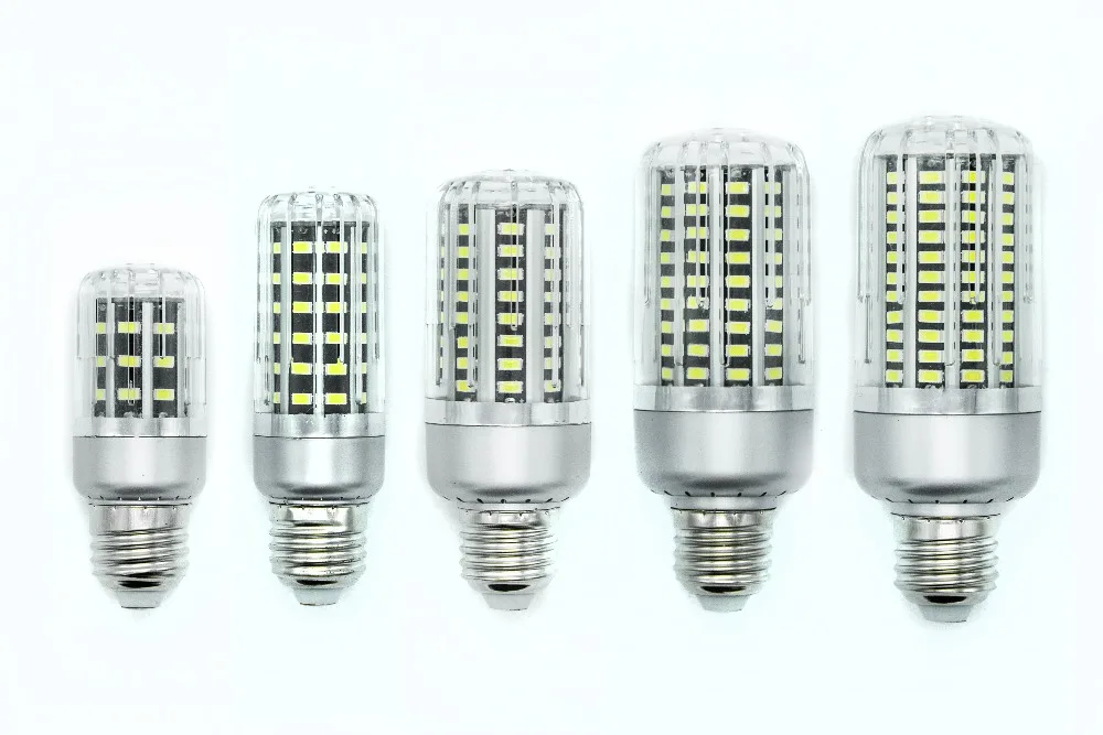 E12 E14 E27 5 Вт 10 Вт 15 Вт 20 Вт 25 Вт SMD5736 85-265 в спираль супер яркий светодиодный светильник Кукурузы энергосберегающие лампы