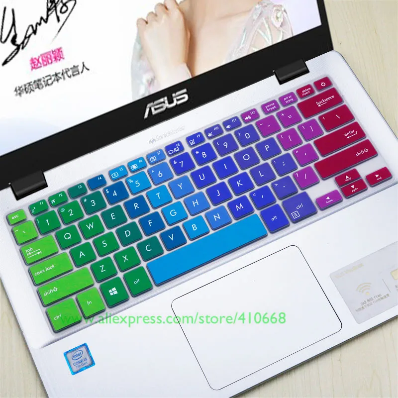 Защитный силиконовый чехол для 14 дюймовой клавиатуры ноутбука Asus vivobook S14 X411UF X411UA
