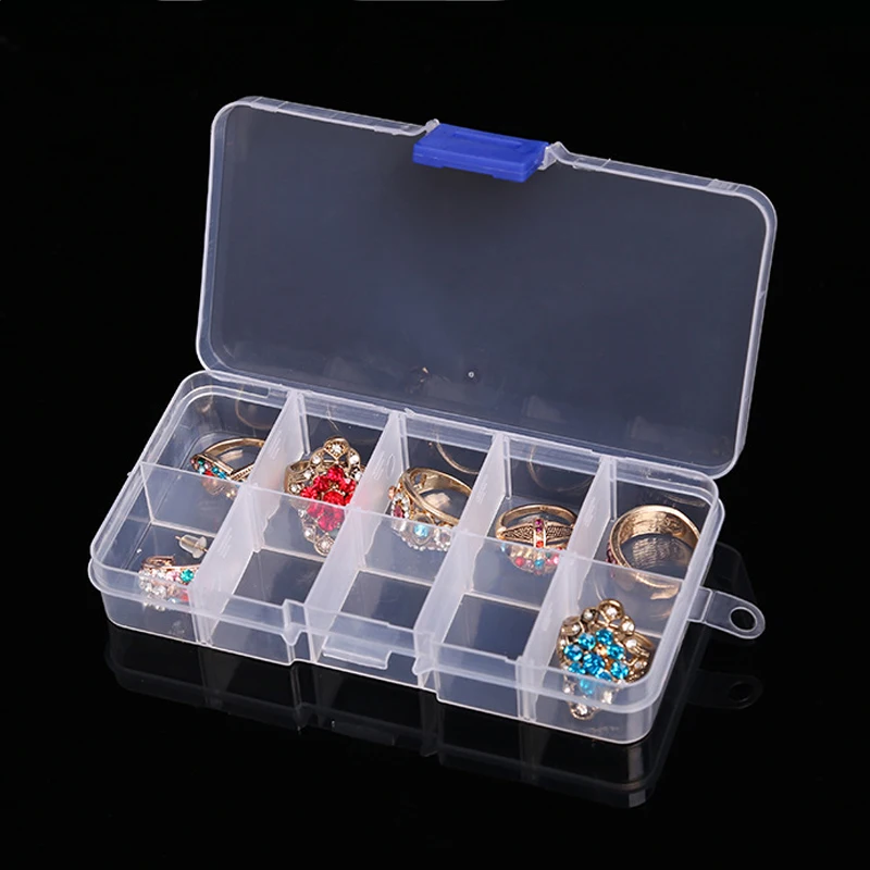 10 ячеек ювелирные изделия кольцо серьги пустой хранения Съемный чехол