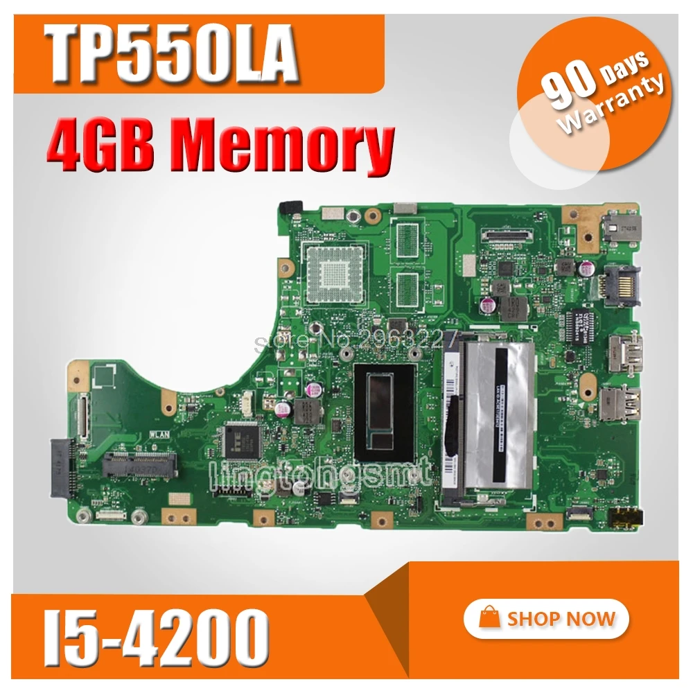 Материнская плата для For Asus TP550L TP550LJ TP550LN TP550LA TP550LA-I5-4200 CPU-4G RAM материнская ноутбука |