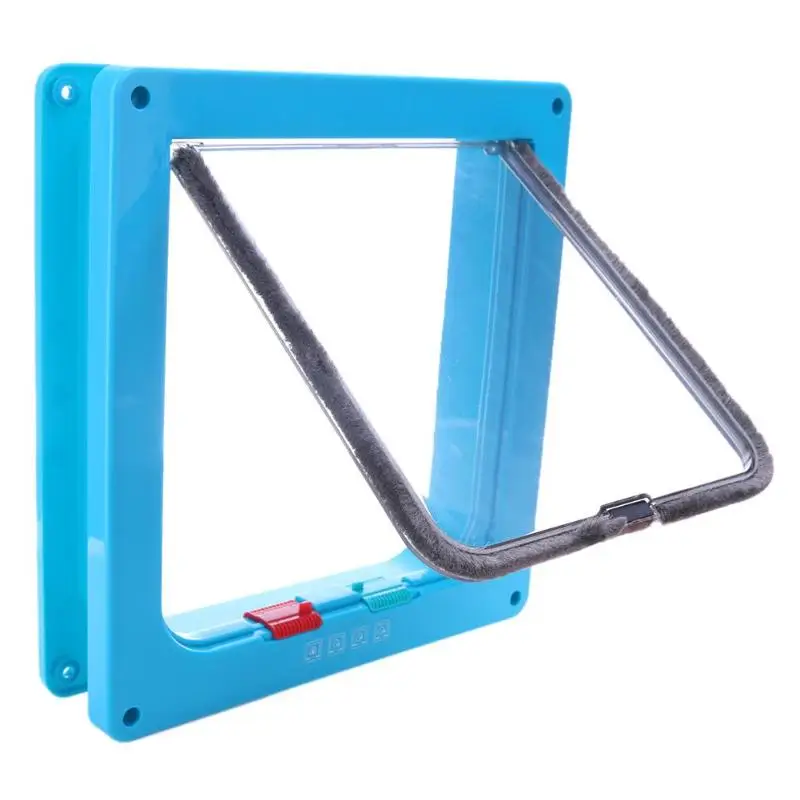 Четырехходовая Запираемая дверь для собак кошек котят замок безопасности щенков