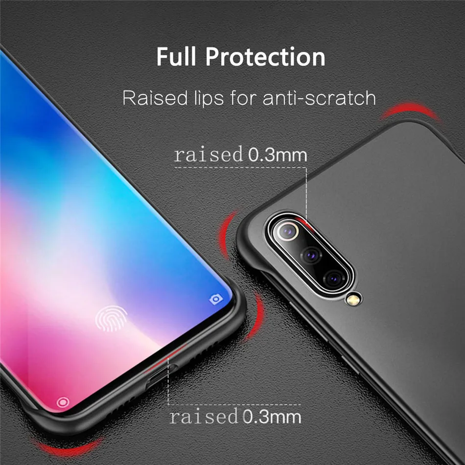 USLION ультра тонкий Бескаркасный чехол для телефона для Xiaomi 9 9 SE 8 Explorer Redmi K20 Pro Прозрачный матовый Жесткий PC чехол s Fundas