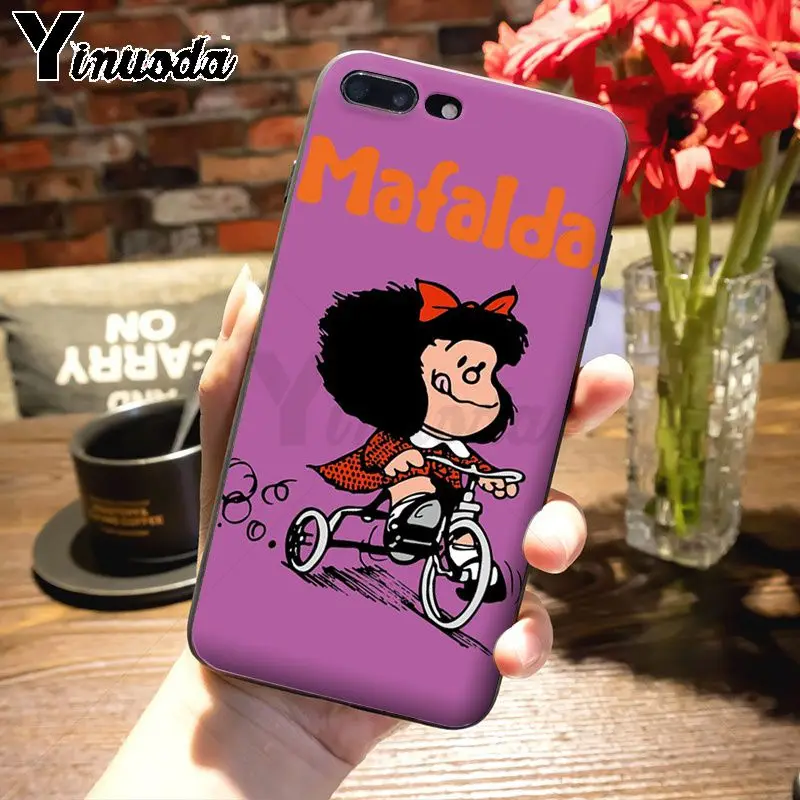 Чехол Yinuoda Mafalda для телефона xiaomi mi 8 9 9t 10pro A1 A2 redmi 7 8a 9a note5 note7 note8pro 8t note9s 9procase|Бамперы|