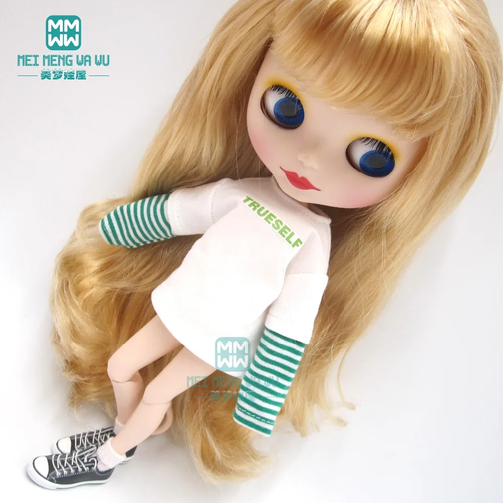 1 шт.; Модная одежда Blyth в полоску; футболка; повседневная одежда для Blyth Azone 1/6; Аксессуары для кукол