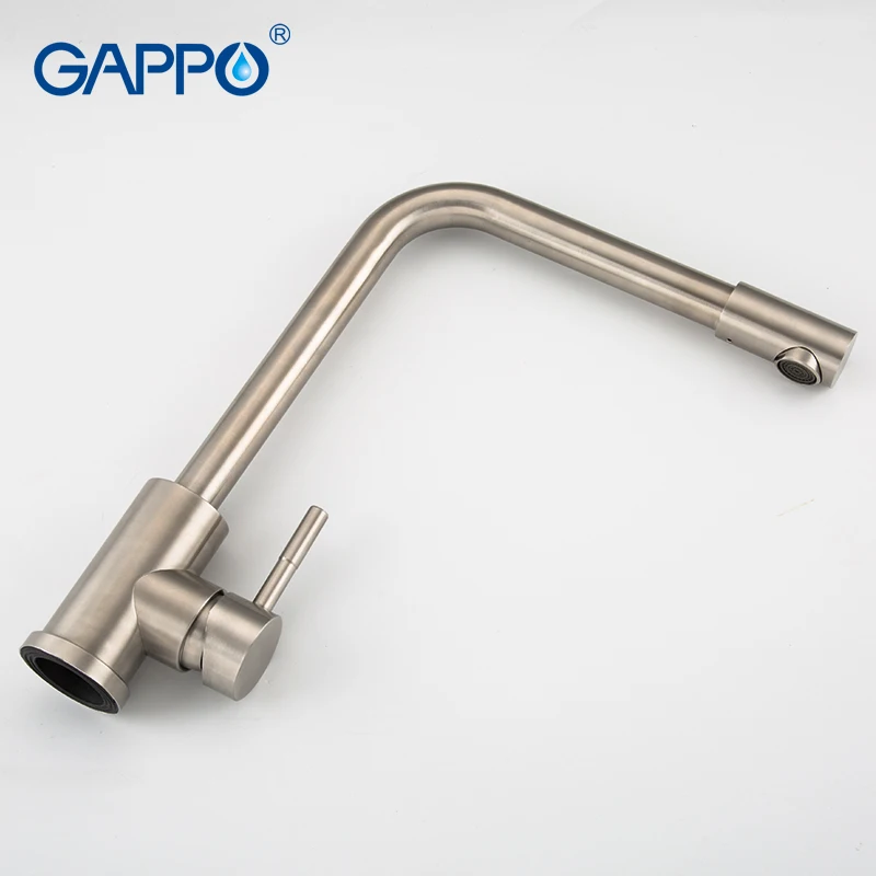 Смеситель из нержавеющей стали GAPPO 304 кухонный кран с одной ручкой одно отверстие