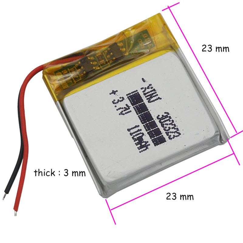 XINJ 3 7 V 110 mAh литий полимерная батарея полимерный элемент 302323 для mp4 часы наушники