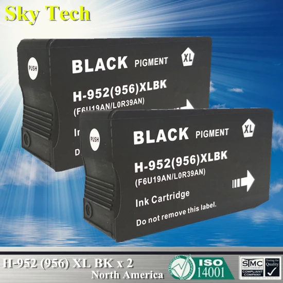 2BK Совместимый картридж для HP952XL HP956XL HP OfficeJet Pro7740/8210/8216/8702/8710/8715/8720 и т. Д.|Чернильные