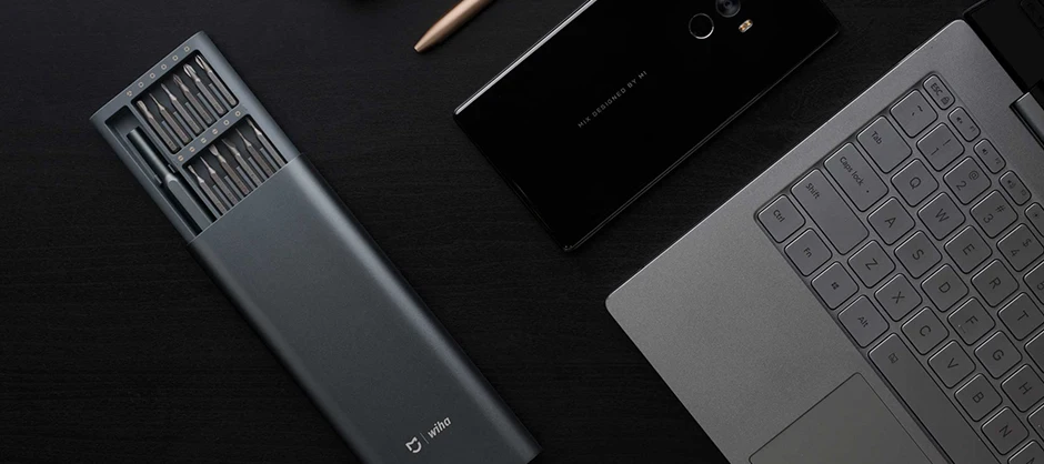 Набор отверток Xiaomi Mijia Wiha для ежедневного использования, 24 прецизионных магнитных биты, комплект для умного дома, алюминиевая коробка