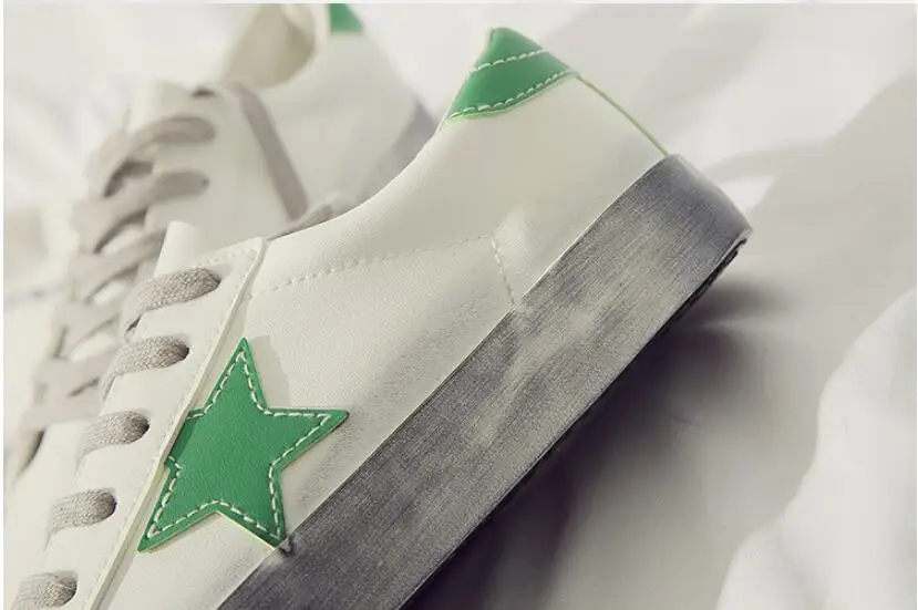 2019 женская повседневная обувь кожаные туфли женские смешанных цветов на плоской